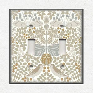Vintage William Morris Design Switch Plate Cover - Decorative Matching Set Of Switch Plate Covers And Outlet Covers - Art Nouveau Decor
