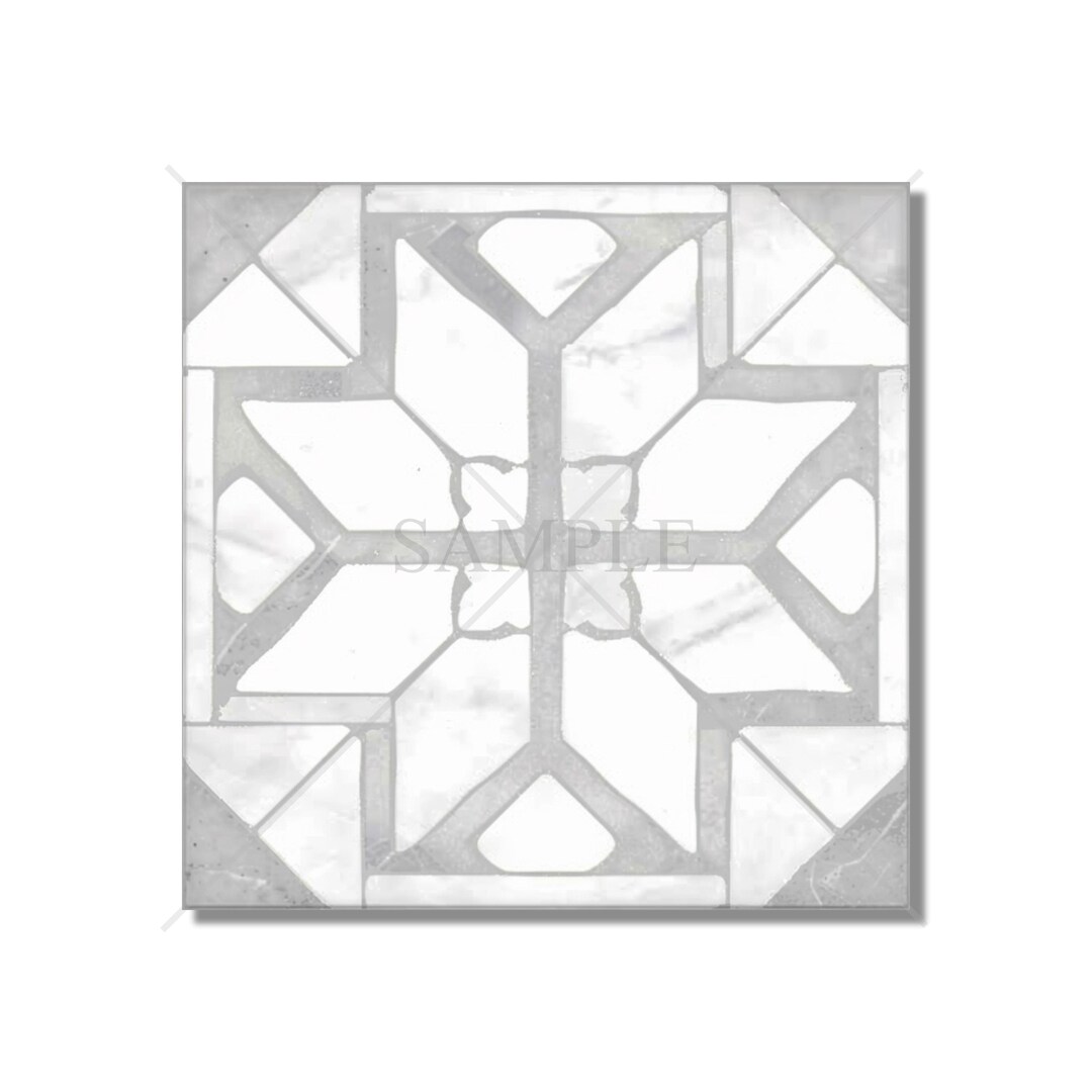 Gallery Detail: Gray And White Ceramic Tile Backsplash Tile Decorative Grey Tile