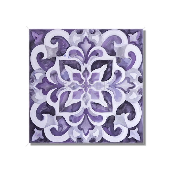 Lavender Purple Ceramic Tile - Purple Kitchen Backsplash Tile - Purple Bathroom Tile - Patterned Ceramic Tile - Purple Shower Tiles