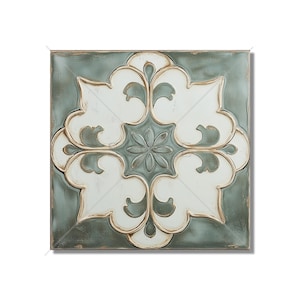Aged Sage Green Ceramic Tile - Vintage Aged Design Tile - Unique Green Kitchen Backsplash Tile - Unique Bathroom Tile - Green Accent Tiles
