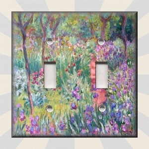 Monet Art Flower Garden Monet Art Home Decor Floral Monet Art - Metal Light Switch Cover - Switch Plates And Outlets - Free Shipping