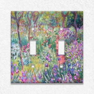 Monet Art Flower Garden Monet Art Home Decor Floral Monet Art - Metal Light Switch Cover - Switch Plates And Outlets - Free Shipping