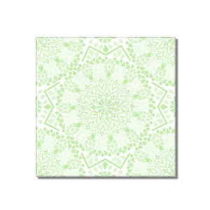 Green Medallion Vintage Ceramic Tile Design Kitchen Backsplash Tile - Bathroom Tile - Ceramic Accent Tile Backsplash Tile Fireplace Tile