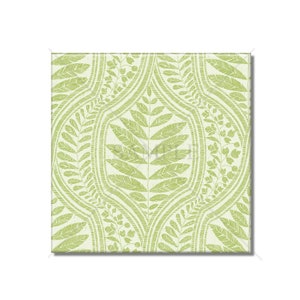Green Botanical Leaf Pattern Ceramic Tile - Leaf Design Ceramic Kitchen Backsplash Tile - Nature Leaves Ceramic Bathroom Wall Tiles