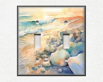 Beach Art Design Switch Plate Covers And Outlets - Decorative Matching Beach Wall Plates And Outlet Covers - Luna Gallery - Home Decor