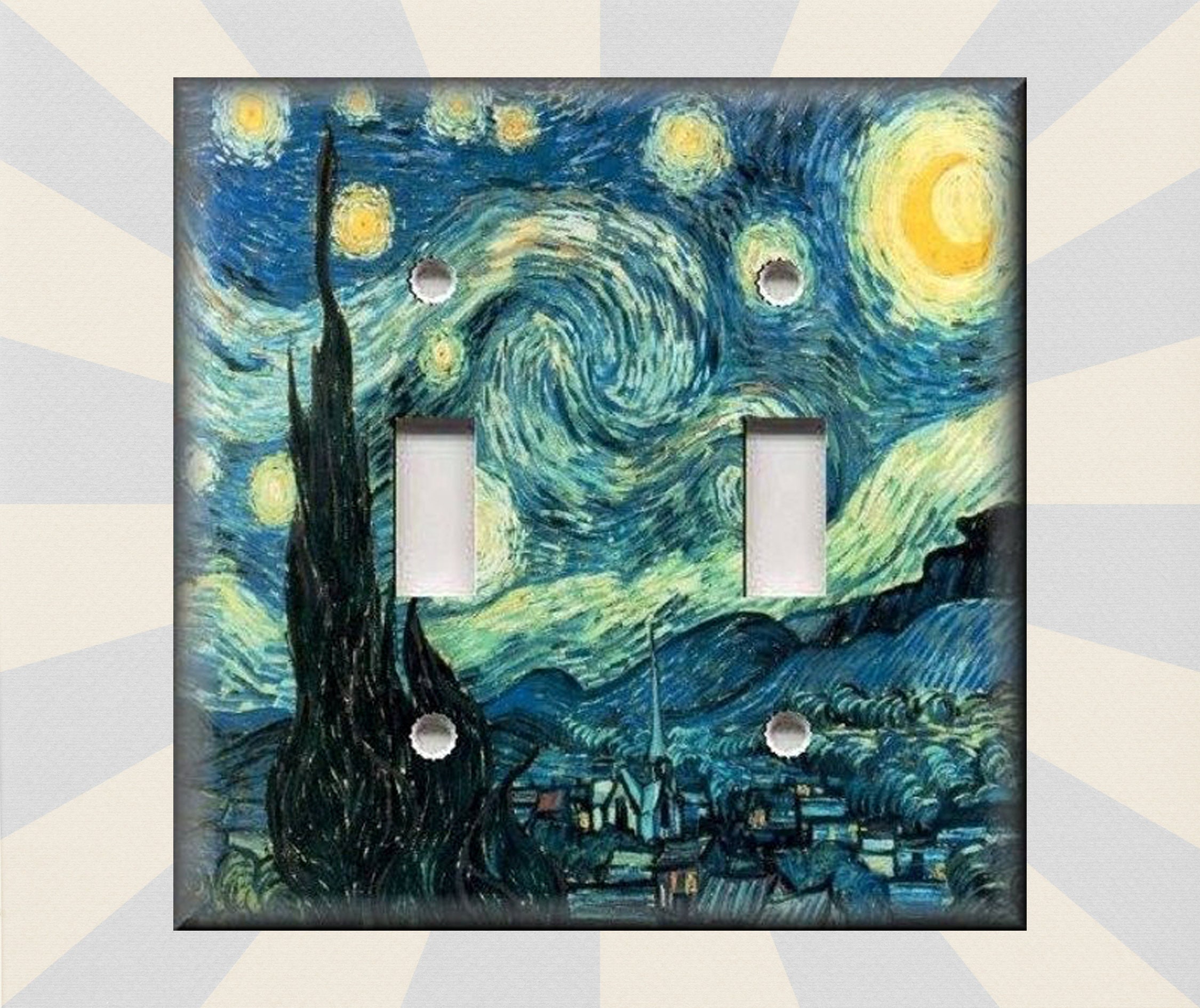 Van Gogh Irises Switch Plate Art Plates Triple Rocker Van Gogh Irises Switch Plate Art Plates Triple Rocker