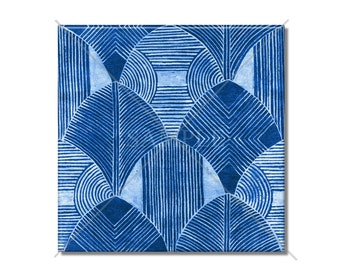 Blue Art Deco Ceramic Tile Vintage Design Kitchen Backsplash Tile - Bathroom Tile - Ceramic Accent Tile Backsplash Tile Fireplace Tile