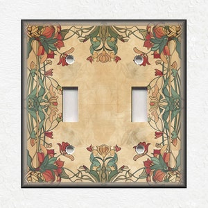 Vintage Botanical Design - Metal Switch Plate Covers And Outlet Covers Unique Light Switch Plate Covers Outlet Covers Decorative Wall Plates