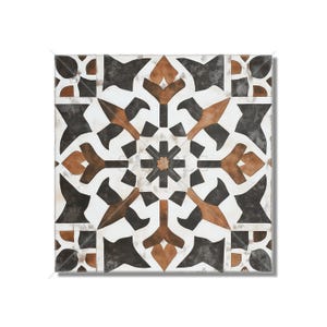 Rustic Black And Brown Ceramic Tile - Patterned Tile Backsplash - Kitchen Tile - Unique Fireplace Tile - Rustic Bathroom Tile Free Shipping
