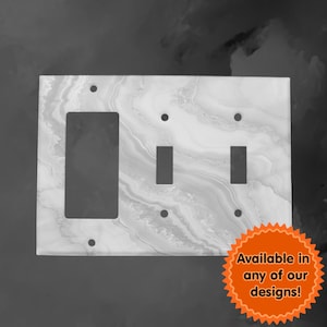 Over 7000 Designs Triple Combo Rocker Toggle Toggle Metal Switch Plate Cover - You Choose From Any Design I Offer Custom Made Switch Plates