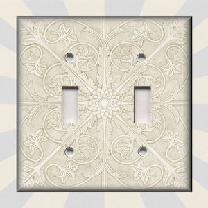 Decorative Tile Pattern Antique White Home Decor Tile Design Metal Light Switch Plate Cover Switch Plates And Outlet Covers Free Shipping