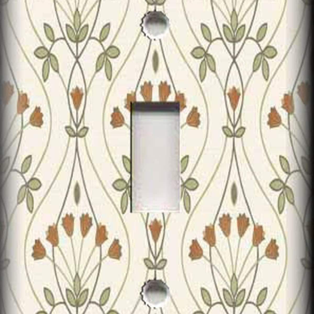 William Morris Art Nouveau Switch Plate - Rust Floral Vintage Art Nouveau Decor Metal Switch Plate Covers and Outlet Covers - Free Shipping - Etsy
