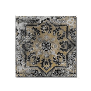 Mixed Black And Tan Vintage Design Ceramic Tile - Vintage Mixed Ceramic Kitchen Backsplash Tile - Mixed Ceramic Bathroom Wall Tiles