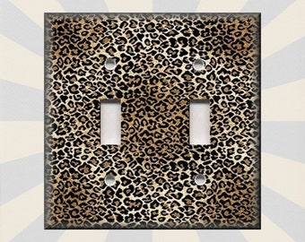 Small Leopard Spots Printed Decora Rocker Style Switch with matching Wall Plate Small Leopard Spots Printed Decora Rocker Style Switch with matching Wall Plate