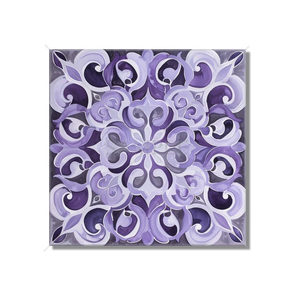 Lavender Purple Ceramic Tile - Purple Kitchen Backsplash Tile - Purple Bathroom Tile - Patterned Ceramic Tile - Purple Shower Tiles