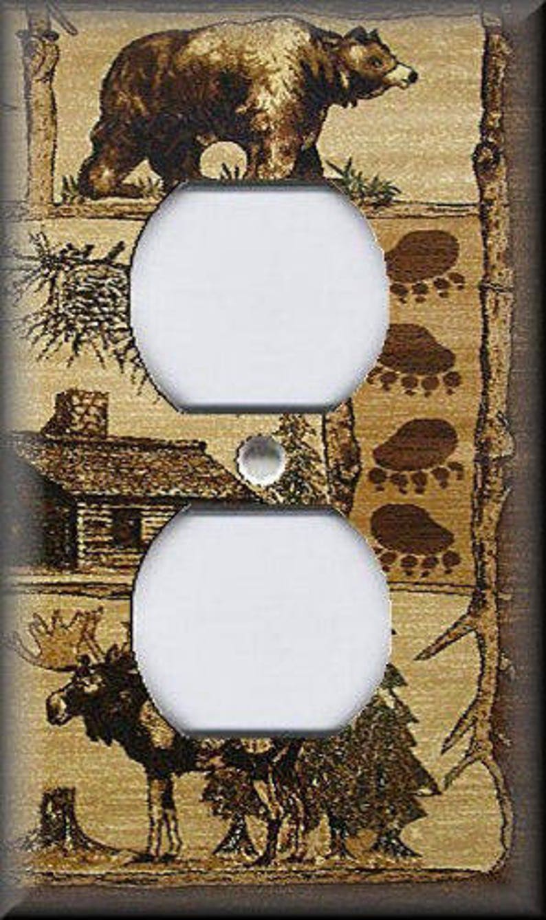 Rustic Bear Moose Cabin Decor Lodge Decor Bear Decor Moose Etsy