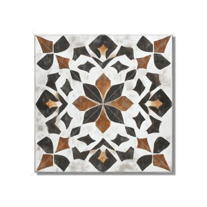 Rustic Black And Brown Ceramic Tile - Patterned Tile Backsplash - Kitchen Tile - Unique Fireplace Tile - Rustic Bathroom Tile Free Shipping