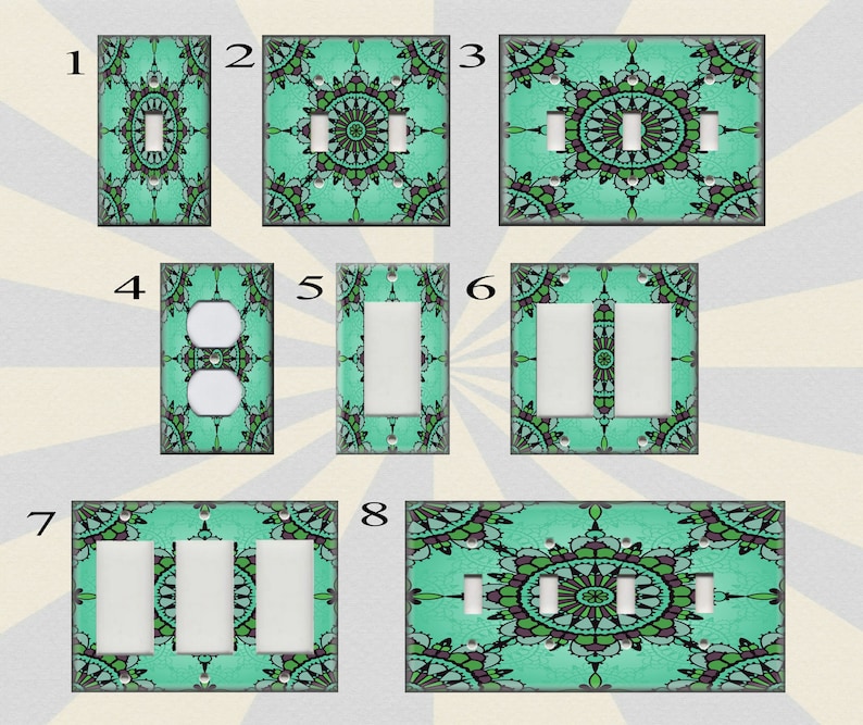 Switch Plates And Outlet Covers Decorative Tile Design Mint Green Global Home Decor Metal Light Switch Covers Luna Gallery Designs