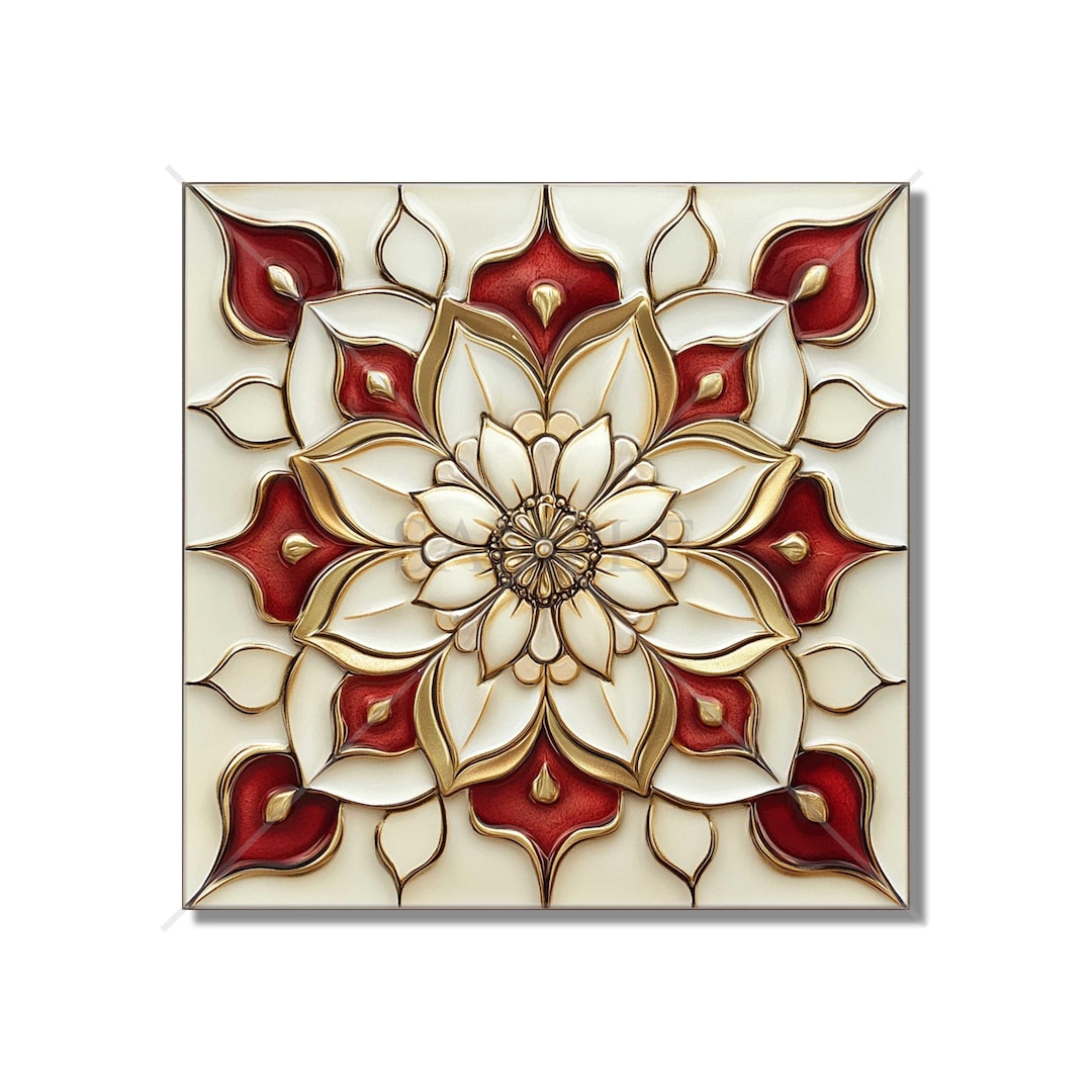 Red Ceramic Pattern Red Ceramic Tile Unique Patterned Red Kitchen Backsplash Tiles Red ...