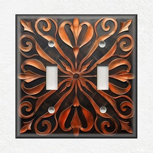 Copper Design Metal Light Switch Plate Covers And Outlet Covers - Copper Design Home Decor - Decorative Copper Wallplates - Copper Outlets