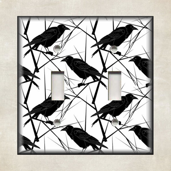 Raven Crow Bird Switch Plate - Metal Light Switch Cover - Home Decor - Switch Plate Covers And Outlet Covers - Home Decor - Free Shipping
