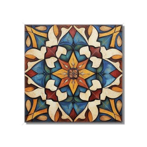 Vintage Moroccan Tile Backsplash Tile - Unique Ceramic Accent Tile - Patterned Tile Bathroom Tile - Wall Tile Kitchen Tile - Free Shipping