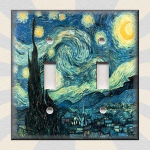 Van Gogh Art Decor Starry Night Home Decor Van Gogh Home Decor Metal Light Switch Plate Cover Switch Plates And Outlet Covers Free Shipping