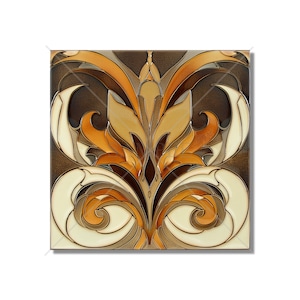 Warm Brown Butterscotch Tones Ceramic Tile - Kitchen Backsplash Tile - Bathroom Tile - Decorative Patterned Tile - Beautiful Artistic Tile