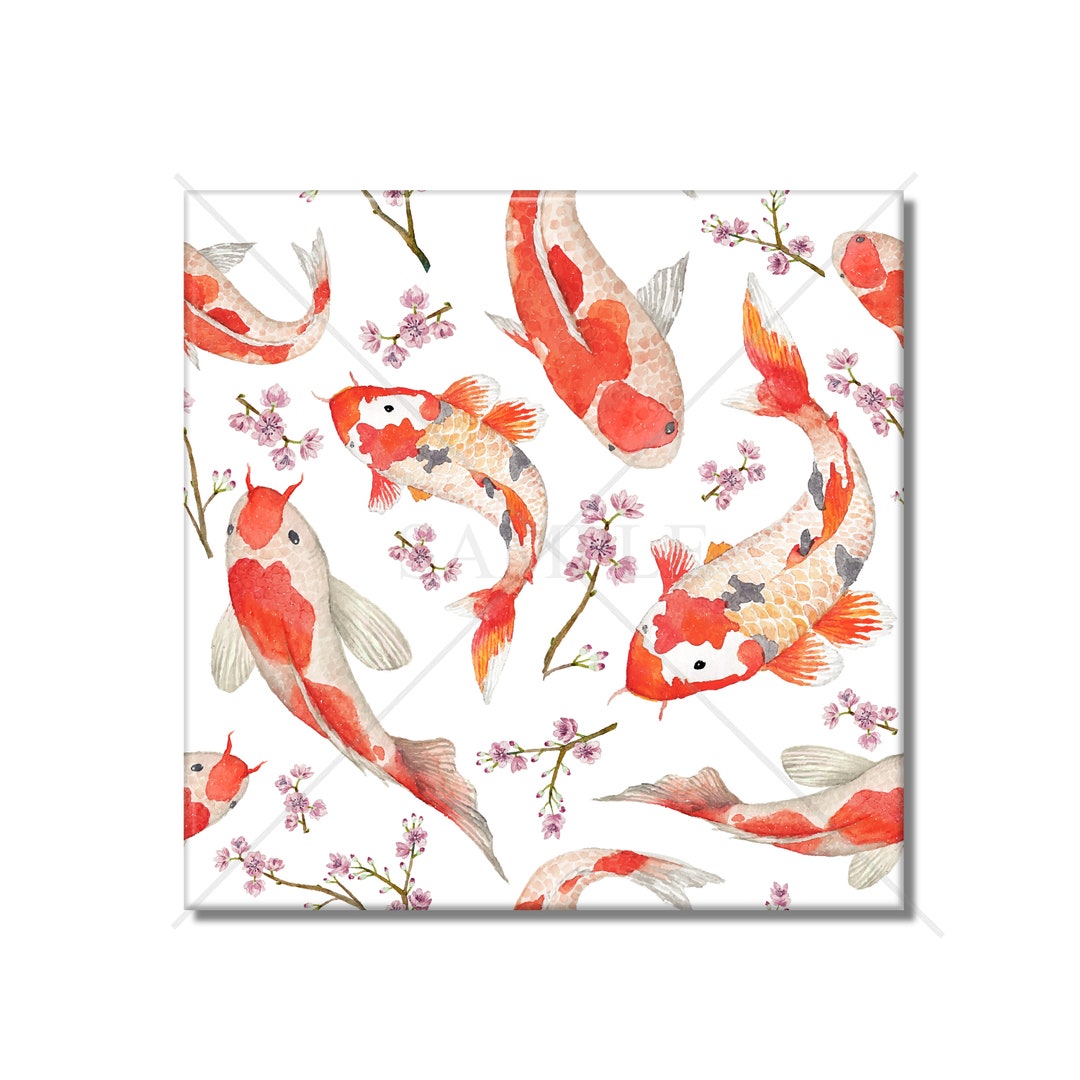 Koi Fish Ceramic Tile Fish Design Bathroom Tile Decorative Ceramic Tile