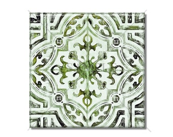 Ceramic Tile Green - Kitchen Backsplash Tile - Bathroom Tile - Decorative Ceramic Tile Backsplash - Green Shades Backsplash Tile -
