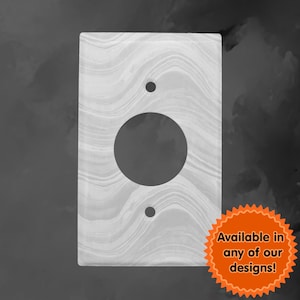 Over 7000 Designs Single Receptacle Metal Switch Plate Cover - You Choose From Any Design I Offer - Custom Made Metal Switch Plate Covers