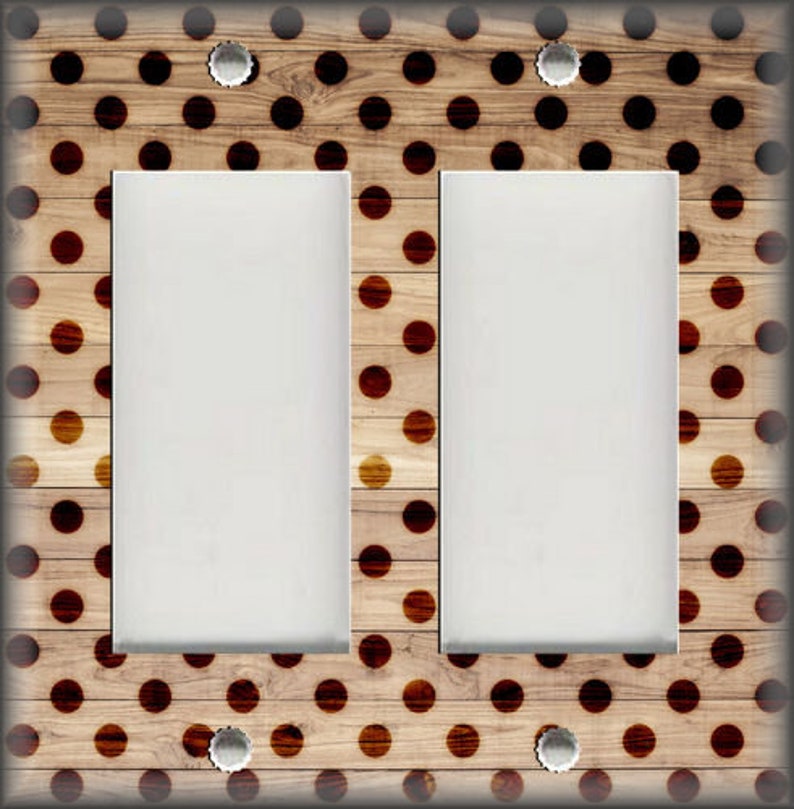 Switch Plate Covers And Outlet Covers Luna Gallery Metal Light Switch Cover Farmhouse Decor Wood Burn Design Dots Free Shipping