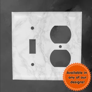 Over 7000 Designs Toggle Outlet Metal Switch Plate Cover - You Choose From Any Design I Offer -  Custom Made Metal Switch Plate Covers