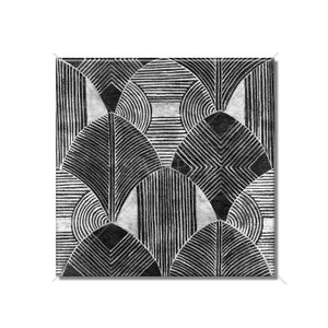 Black And Gray Art Deco Ceramic Tile Vintage Design Kitchen Backsplash Tile - Bathroom Tile - Ceramic Accent Tile Backsplash Tile Fireplace