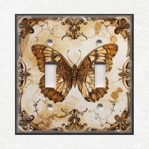 Vintage Butterfly Switch Plate Covers & Outlet Covers - Metal Light Switch Plate Covers - Decorative Unique Switch Plates - Free Shipping