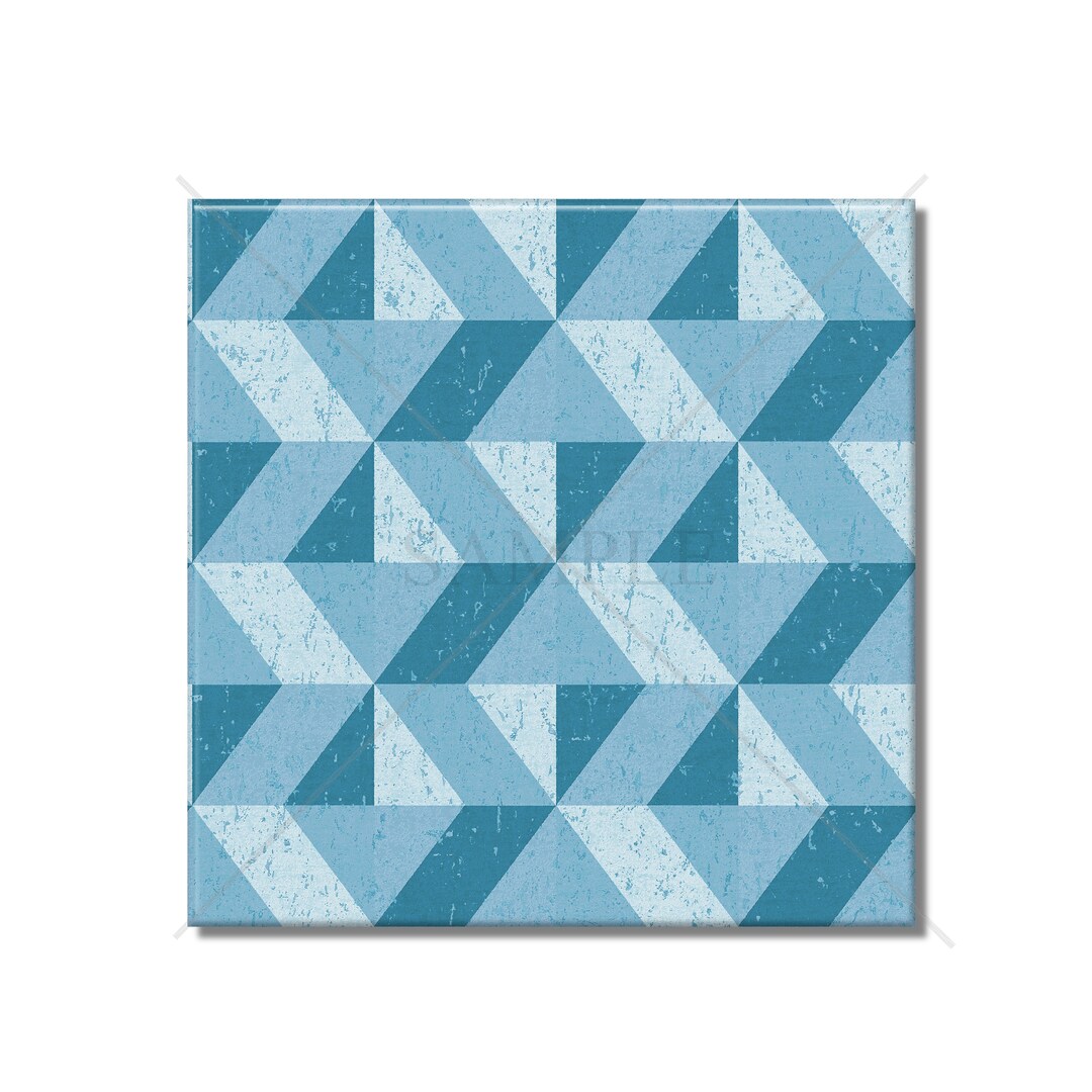 Geometric Ceramic Tile Blue Ceramic Tile Bathroom Wall Tile Decorative ...