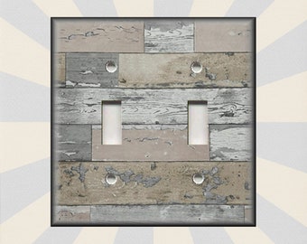 Beach Aged Wood Design Beach House Decor - Metal Beach Light Switch Plates And Outlet Covers - Free Shipping Luna Gallery Designs