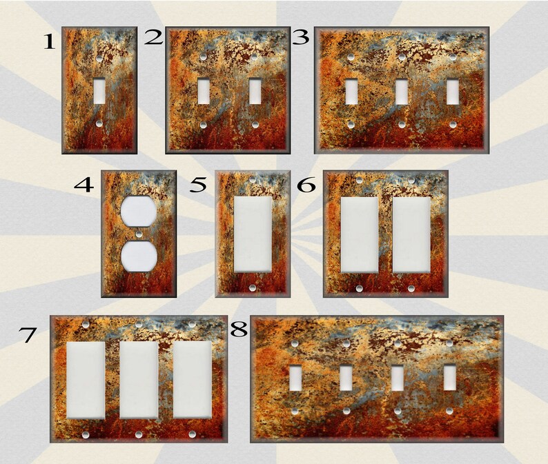 Metal Switch Plate Covers Image of Aged Copper Patina Etsy