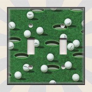 Metal Light Switch Plate Cover - Golf Home Decor Sports Decor Golfing Home Decor - Switch Plates Outlet Covers Triples - Free Shipping
