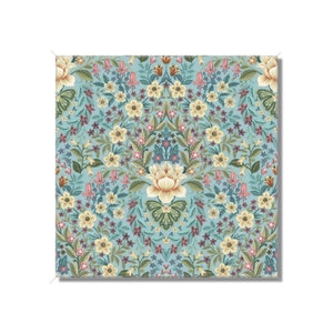 Blue And Green Floral Ceramic Tile Cottage Design Ceramic Tile Botanical Bathroom Tile Antique Tile Backsplash Tile Unique Fireplace Tile