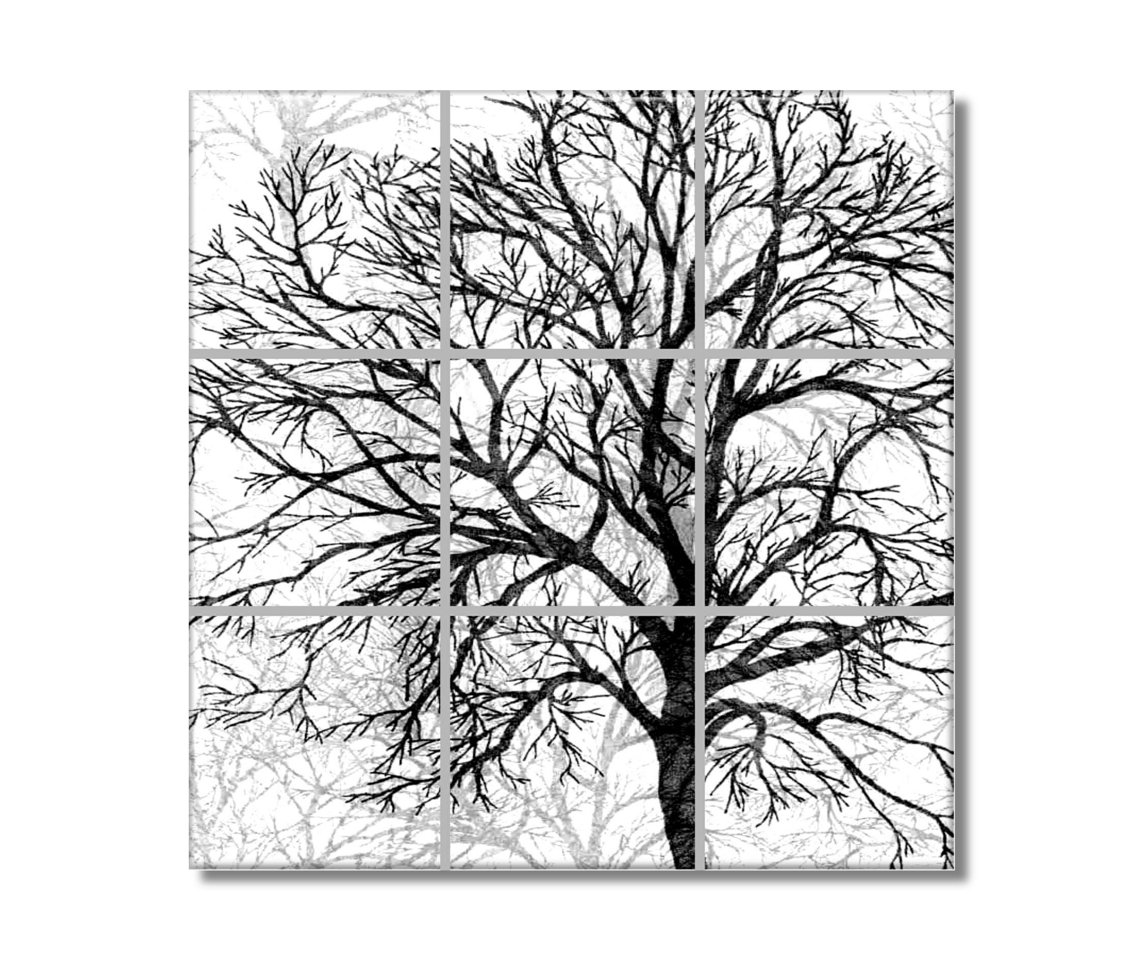 Ceramic Tile Mural Tile Mural Rustic Tree Art Design Tile Etsy