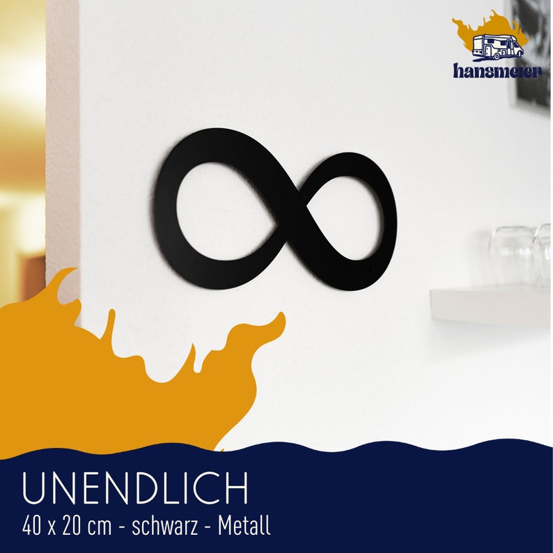 Hansmeier Wanddeko aus Metall 40 x 20 cm Unendlich Deko Industrial Bild 2