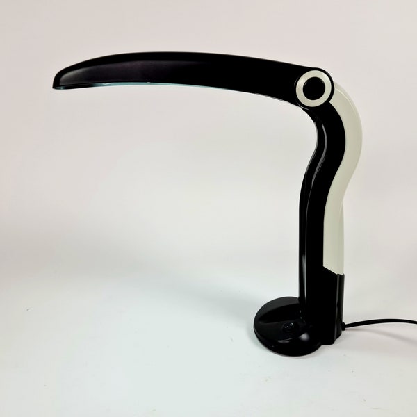 Toucan table lamp - pop art - design H.T. Huang - black/white - 80's
