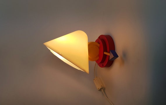 Vintage Ikea Design Wandlamp Mid Century Memphis Style Etsy