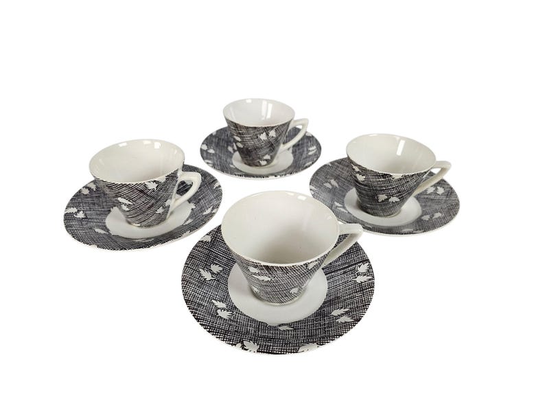 Plateelbakkerij Zuid Holland (PZH) - Gouda - Holanda - xícaras e pires (4) - 1950 imagem 9