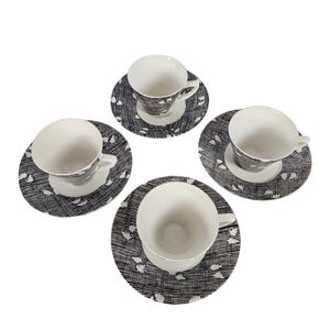 Plateelbakkerij Zuid Holland (PZH) - Gouda - Holanda - xícaras e pires (4) - 1950 imagem 10