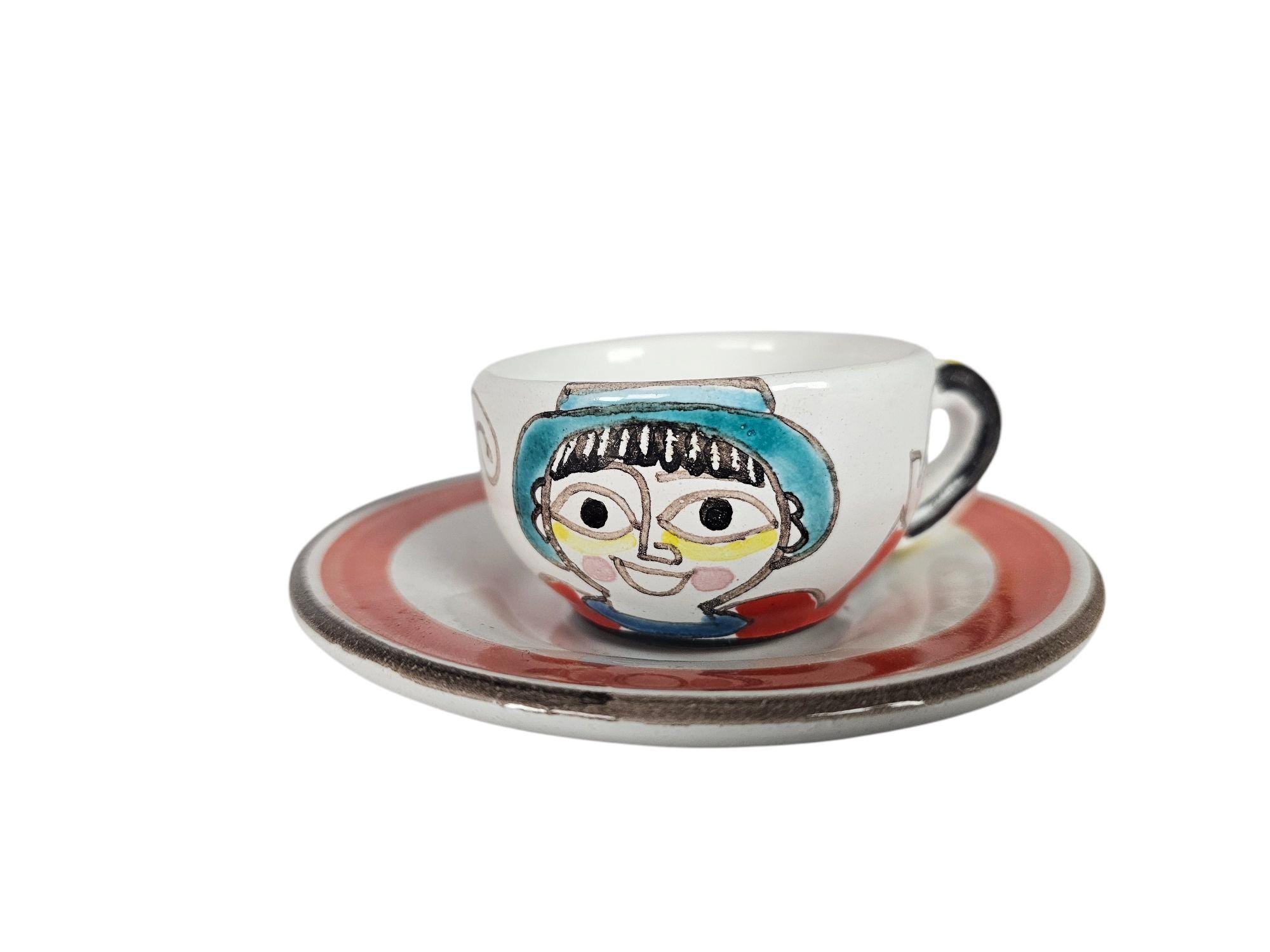 イタリア製DESIMONE器3種 Desimone - Cup and Saucer - Ceramic - Italy - 3rd Quarter 20th