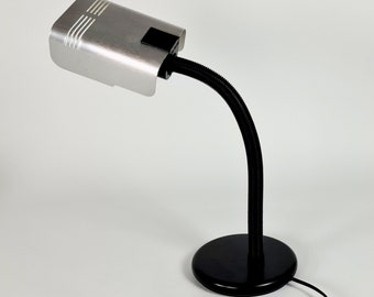 Vintage Italian Targetti Design - Col de cygne - Lampe de bureau - Réglable - Pliable - Lampe d’étude - Lampe de bureau - Lampe de chevet - Années 70