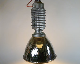 Equipe Zumtobel - design Charles Keller - modelo Copa D-1 - luminária suspensa XXL - industrial - década de 1990