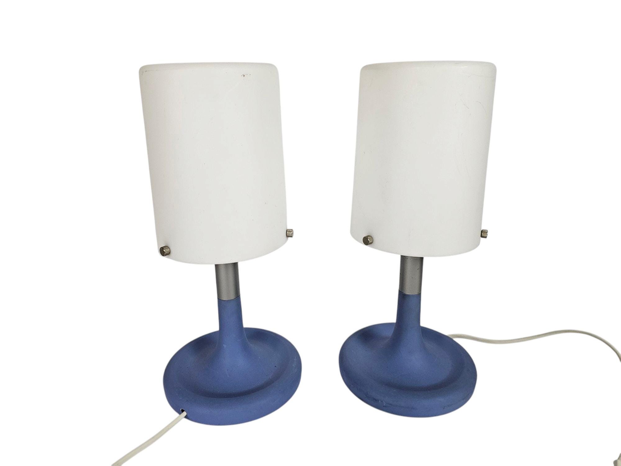 Ikea - Sweden - B0010 - table lamps (2) - plastic design - 90's